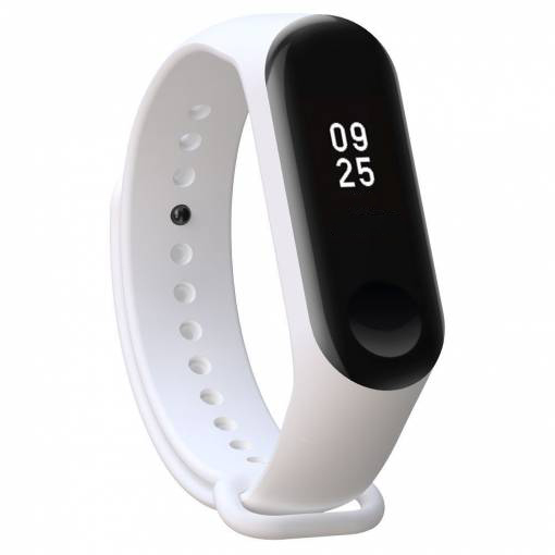 Foto - brățară pentru Xiaomi Mi Band 3 și Xiaomi Mi Band 4 - Albă