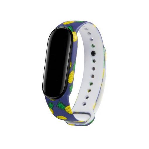 Foto - brățară pentru Xiaomi Mi Band 5, Mi Band 6 și Amazfit Band 5 - Vzorovană cu ananas