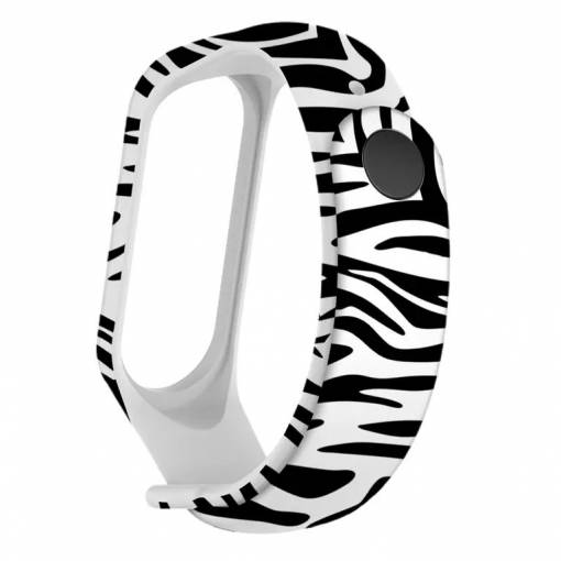 Foto - eses Náramek pro Xiaomi Mi Band 5, Mi Band 6 a Amazfit Band 5 - Vzorovaný, zebra