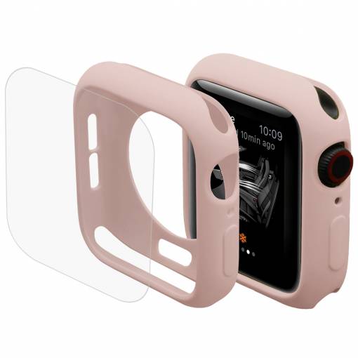 Foto - Carcasă ENKAY + sticlă pentru Apple Watch 44mm - Roz