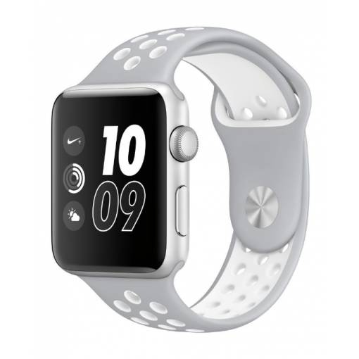 Foto - Curea din silicon pentru Apple Watch - Gri Alb, S, M, L - 38mm, 40mm, 41mm