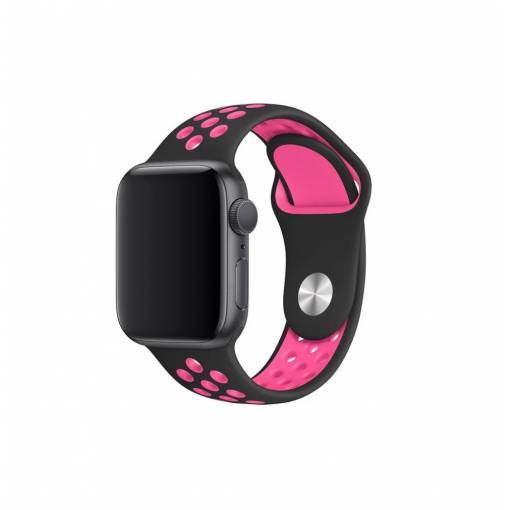 Foto - Curea din silicon pentru Apple Watch - Negru Roz, S, M, L - 38mm, 40mm, 41mm