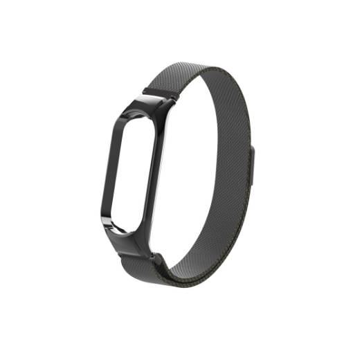 Foto - Curea milaneză pentru Xiaomi Mi Band 5 și Xiaomi Mi Band 6 - Neagră