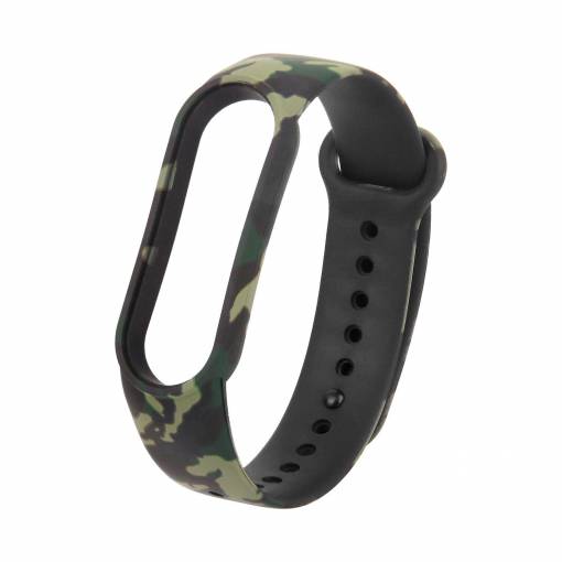 Foto - Brățară pentru Xiaomi Mi Band 5, Mi Band 6 și Amazfit Band 5 - Camo verde