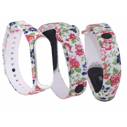 Foto - Brățară eses pentru Xiaomi Mi Band 5, Mi Band 6 și Amazfit Band 5 - Model, flori de pajiște