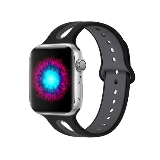 Foto - Brățară bicoloră pentru Apple Watch - Negru-gri, 38mm, 40mm, 41mm