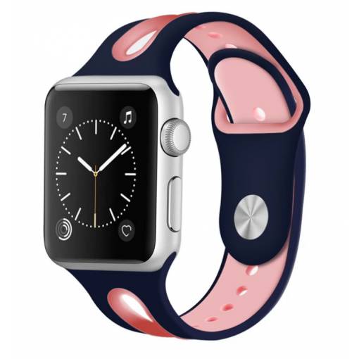 Foto - Curea bicoloră eses pentru Apple Watch - Albastru Roz 38mm, 40mm, 41mm