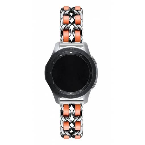 Foto - Curea metalică împletită eses - Portocalie, 22 mm