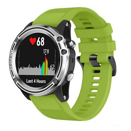 Foto - Brățară din silicon pentru Garmin - Verde, QuickFit 22 mm