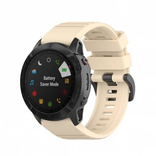 Foto - eses Curea sportivă din silicon pentru Garmin - Bej, QuickFit 26 mm