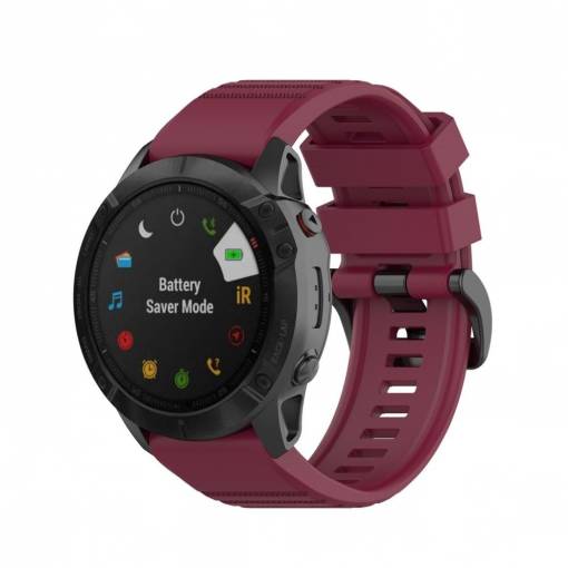 Foto - eses Brățară sportivă din silicon pentru Garmin - Roșu vin, QuickFit 26 mm