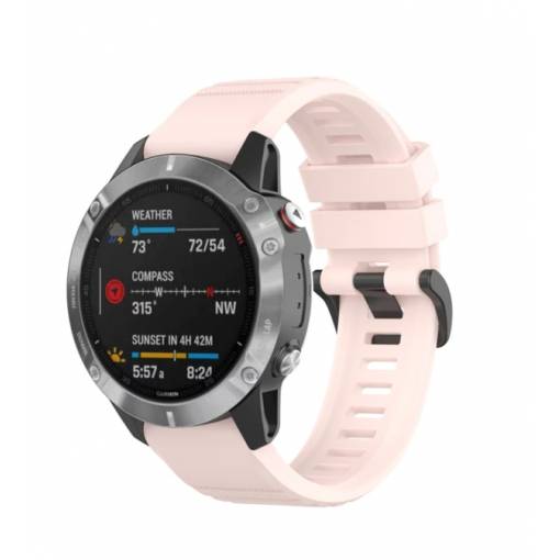 Foto - eses Brățară sportivă din silicon pentru Garmin - Roz deschis, QuickFit 22 mm