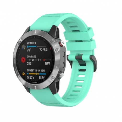 Foto - eses Brățară sportivă din silicon pentru Garmin - Verde mentă, QuickFit 22 mm
