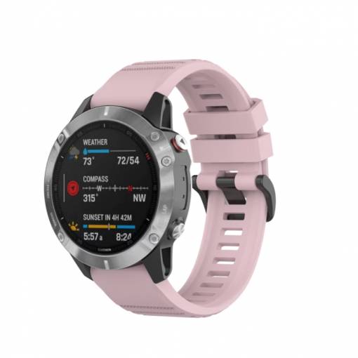 Foto - eses Brățară sportivă din silicon pentru Garmin - Roz, QuickFit 22 mm