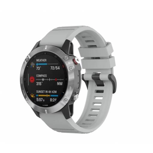 Foto - eses Brățară sportivă din silicon pentru Garmin - Gri, QuickFit 22 mm