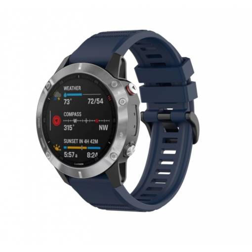 Foto - eses Brățară sportivă din silicon pentru Garmin - Albastru închis, QuickFit 22 mm