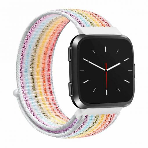 Foto - eses Brățară din nylon pentru Fitbit Versa - Dungi colorate