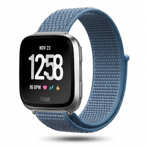 Foto - eses Brățară din nylon pentru Fitbit Versa - Albastru