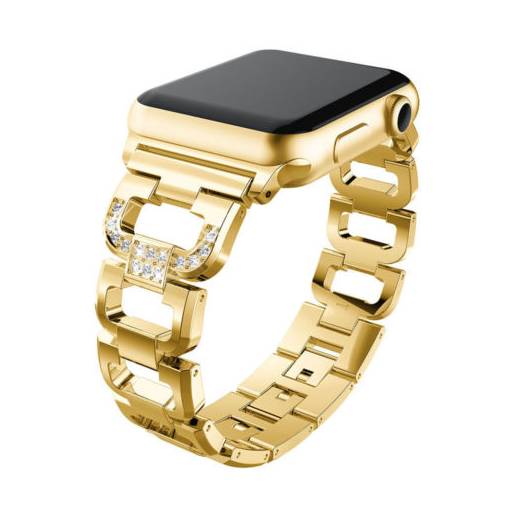 Foto - brățara metalică pentru Apple Watch - Aurie 38mm, 40mm, 41mm