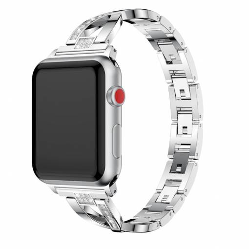 Foto - brățara elegantă pentru Apple Watch - Argintie 38mm, 40mm, 41mm