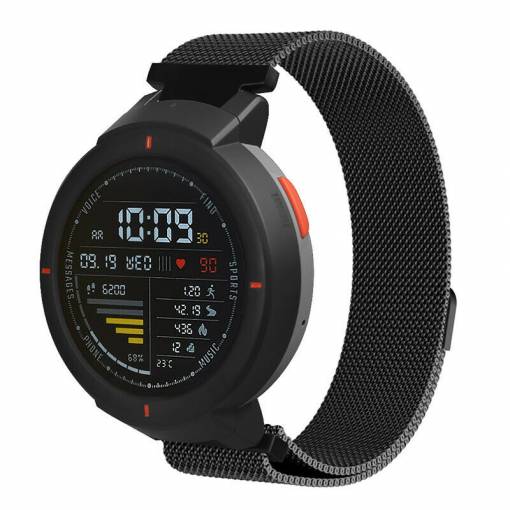 Foto - eses Brățară milaneză pentru Xiaomi Amazfit Verge - Neagră