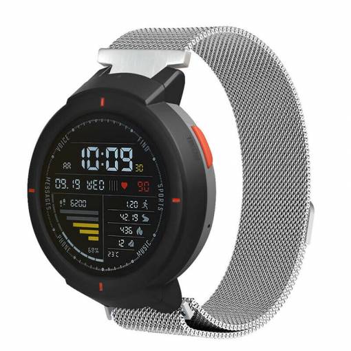 Foto - eses Brățară milaneză pentru Xiaomi Amazfit Verge - Argintie