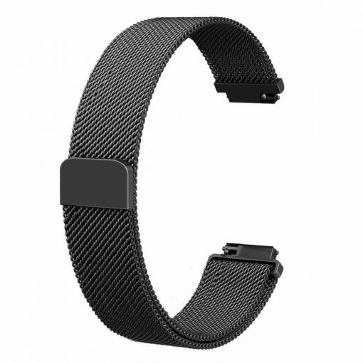 Foto - Brățară Milanese pentru Fitbit Inspire 1, 2, HR, Ace 2 și 3 - Mărimea S, neagră