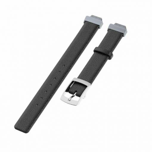 Foto - Curea din piele eses pentru Fitbit Inspire 1, 2, HR, Ace 2 și 3 - negru