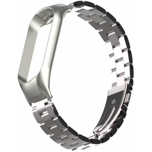 Foto - eses Brățară din metal pentru Xiaomi Mi Band 4 - Argintie