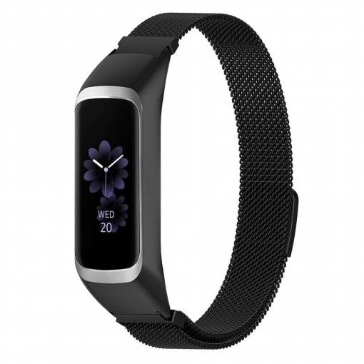 Foto - eses Brățară milaneză pentru Samsung Galaxy Fit E - Neagră