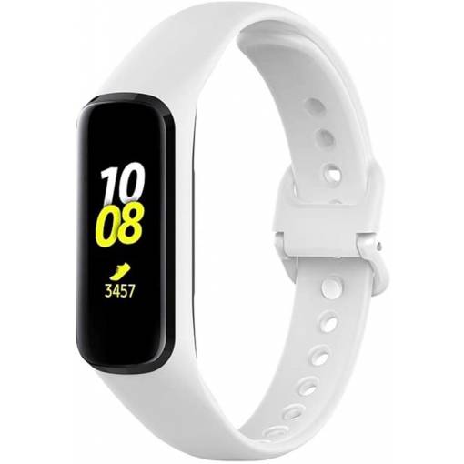 Foto - Curea din silicon eses pentru Samsung Galaxy Fit 2 - Albă