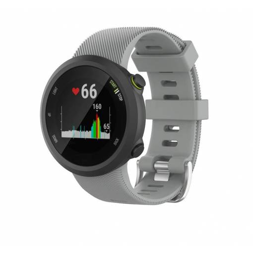 Foto - Brățară din silicon eses pentru Garmin Forerunner 45, Forerunner 45S și SWIM 2 - Gri