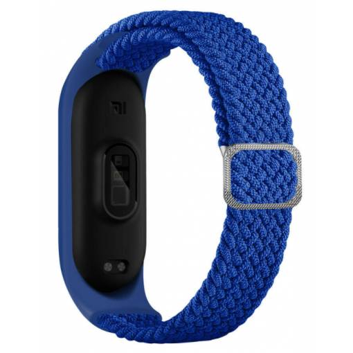 Foto - Curea elastică țesută eses pentru Xiaomi Mi Band 3, 4, 5 și 6 - Albastru