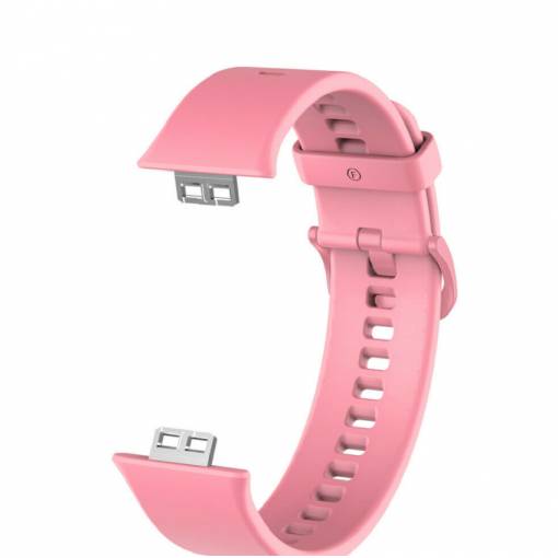 Foto - Curea din silicon eses pentru Huawei Watch Fit și Huawei Watch Fit New - Roz