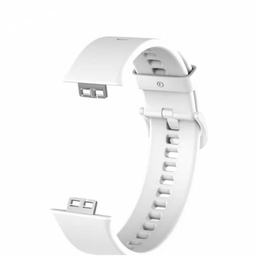 Foto - Curea din silicon eses pentru Huawei Watch Fit și Huawei Watch Fit New - Alb