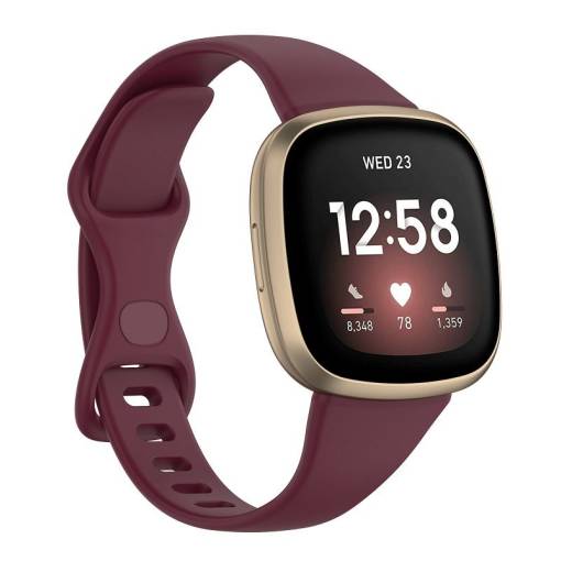 Foto - eses Curea din silicon pentru Fitbit Versa 3 și 4, Sense 1 și 2 - Dimensiune S, florală