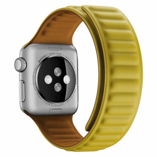 Foto - Curea magnetică din silicon eses pentru Apple Watch - Galben 38 mm, 40 mm, 41 mm