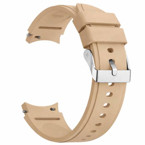 Foto - Brățară din silicon pentru Samsung Galaxy Watch 4, 5, 6, 7 - Bej, 20 mm